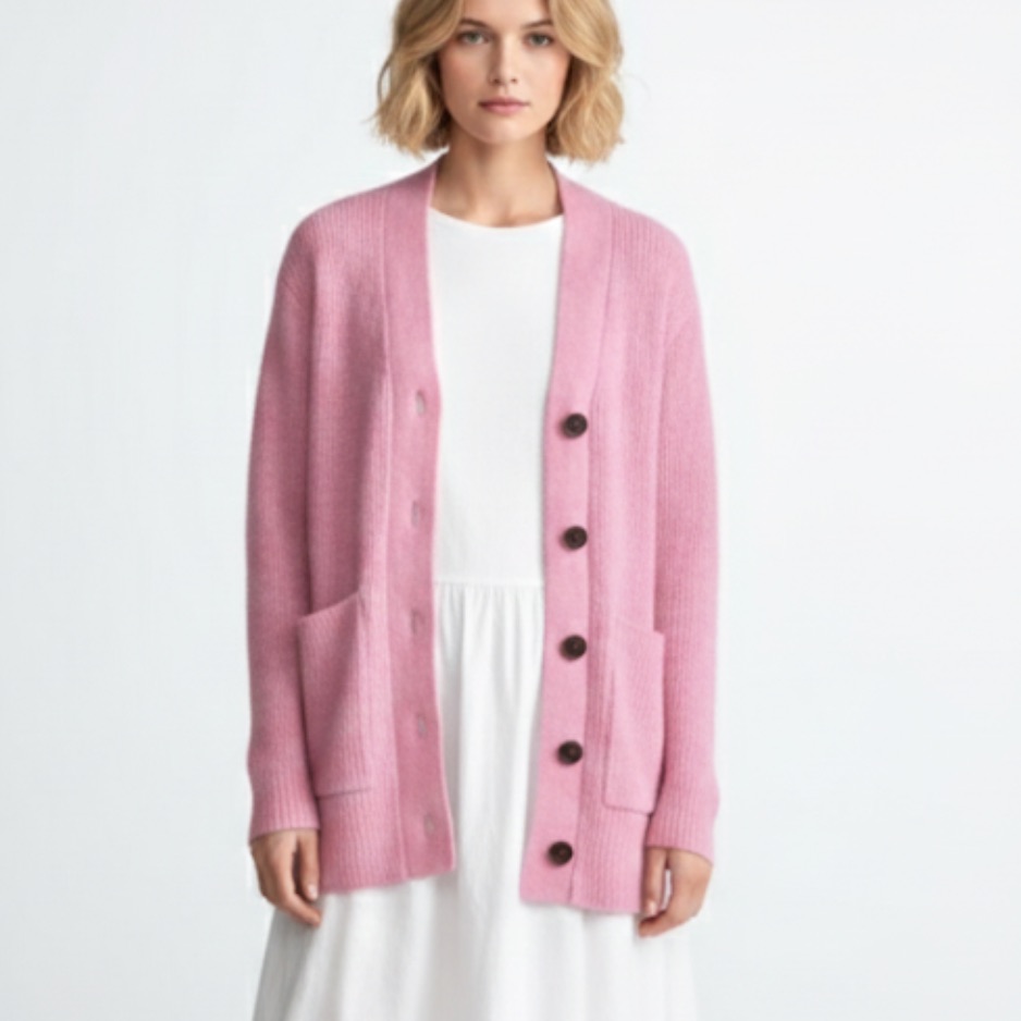 New Everlane The Oversized Longline Alpaca Cardigan With Pockets Light Xs